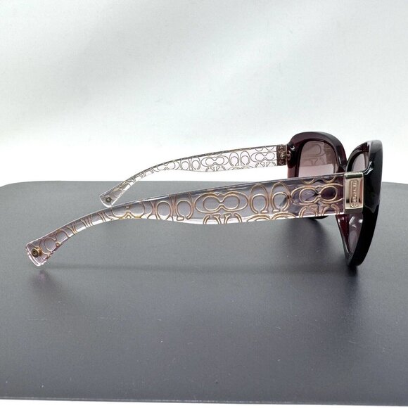 Coach Sunglasses HC 8076 (L067 Laurin) Burgundy/Pink Crystal Frames 56 [] 15 135 main image 8
